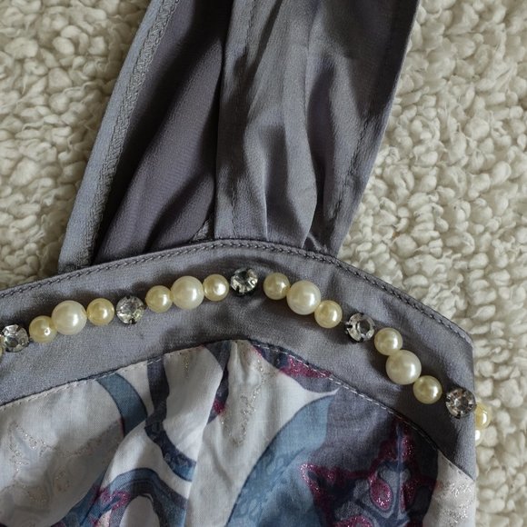 Sparkly Circle Pattern w Pearl Detail Dress - Picture 3 of 6